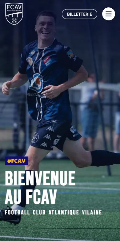 Site de club de football consulte sur mobile