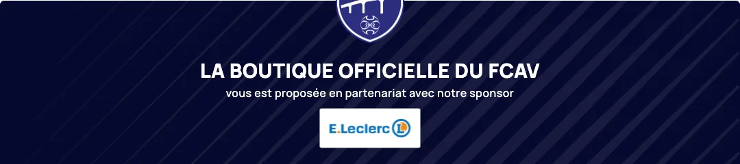Bandeau d une boutique de club annoncant le partenariat avec son sponsor